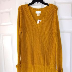 V-neck Pullover Sweater, Mustard yellow 💛.